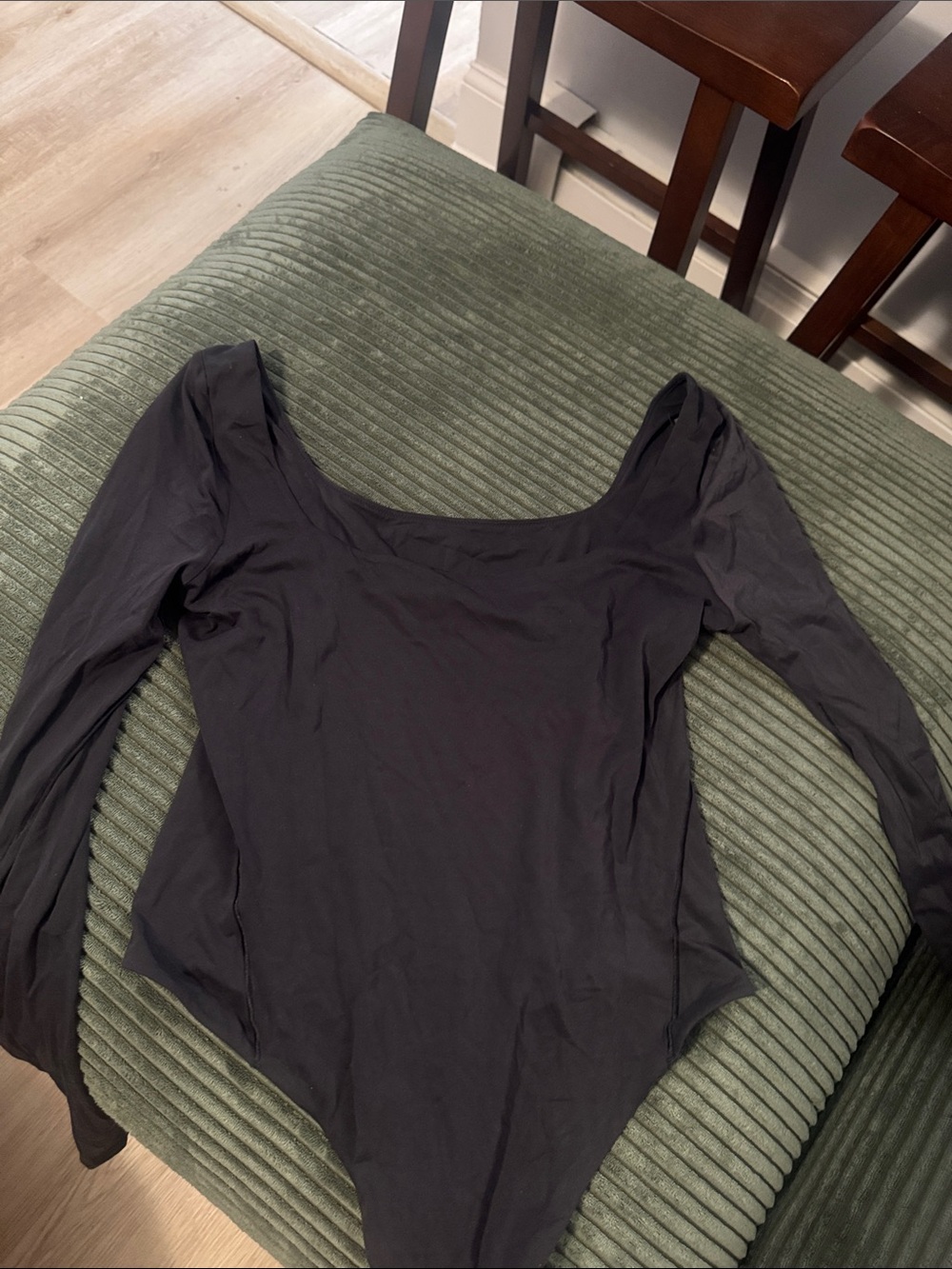 lululemon athletica Black Long-Sleeve Scoop-Neck Bodysuit